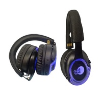 F49 Hifi Silent Disco Casque Et Lumières Led Dj Casque 500m Plage De Contrôle Écouteur Pliable Avec Émetteur Casque De Jeu