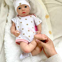 Poupée Bébé Reborn LouLou en Silicone Corps Entier avec Yeux Ouverts, 18 Pouces, Jouet Interactif Parent-Enfant
