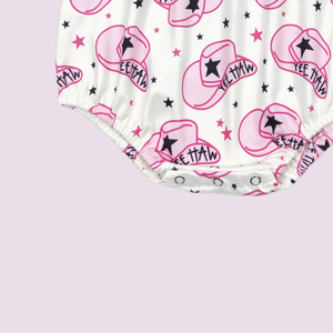 Barboteuse Rose à Manches Courtes pour Filles, Style Cowgirl Western, Vêtements pour Bébés Filles, Boutique, Vente en Gros, Haute Qualité, Nouvelle Arrivée, Prêt à Expédier - Product Image 5