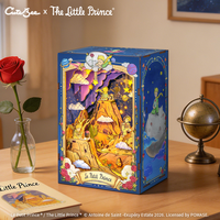 CuteBee Le Petit Prince - Kit de maison miniature DIY sous licence officielle - La Planète et la Rose avec éclairage LED