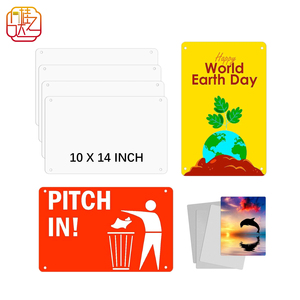 Targhe in Metallo per Sublimazione 10x14 Pollici, Targhe in Metallo Bianco Vuote 0,65mm, Targhe in Alluminio per Parcheggi, Giardini e Pubblicità - Product Image 1