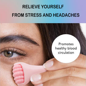 أداة تدليك الوجه والعينين من الفولاذ المقاوم للصدأ بشعار خاص لتخفيف الانتفاخ، أداة محمولة للعناية بالبشرة وعلاج الصداع النصفي وإزالة التجاعيد للاستخدام المنزلي - Product Image 3