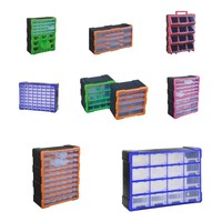 Boîte à outils matérielle monobloc en plastique Transparent GDT PP pièces de tiroir Lego blocs de construction mallette de rangement personnalisable ODM pris en charge