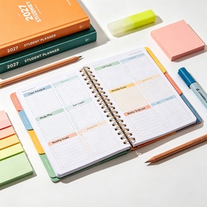 Custom Logo Softcover Weekly Planner Notebook <b>A4</b> Personalized Diary Printing Bulk Stationery Supplier - Product Image 1
