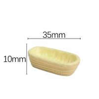 Breloques en résine en forme de panier à pain miniature de 35 mm pour la fabrication de bijoux DIY en colle crème et la décoration de paysages miniatures