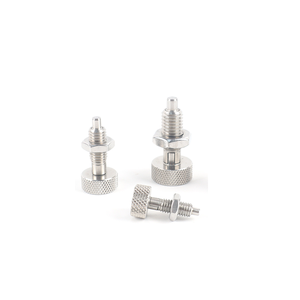 Thép không gỉ có khía đầu chỉ số pin-Knob pit tông tự khóa tự đặt lại mùa xuân nạp định vị Pin - Product Image 3