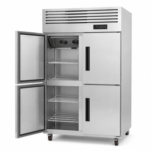 Équipement de cuisine, armoire verticale en acier inoxydable, réfrigérateur ventilé, refroidisseur, congélateur BJF-1.0L4CD, construction en acier inoxydable - Product Image 5