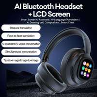 LCD Ekranlı, Çoklu Dil Çevirisi Özellikli, İç ve Dış Mekan Kullanımı için ANC AI Bluetooth Kulak Üstü Kulaklıklar