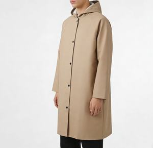 <span class=keywords><strong>Trench</strong></span>-coat pour <span class=keywords><strong>homme</strong></span> en tissu Oxford écologique <span class=keywords><strong>beige</strong></span>, à séchage rapide, imperméable, à capuche, boutonné, long, décontracté, coupe-vent, doublure imperméable pour l'extérieur - Product Image 1