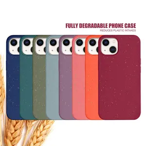 GRS Eco-friendly Recycled ocean Bioplastic Phone Case manufacture Custom eco friendly compost wheat Phone Case factory supplier