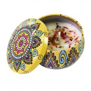 Décoration d'intérieur Bougies parfumées de 2,2 <span class=keywords><strong>oz</strong></span> avec fleurs séchées Bougie en cire de soja aromatique en vrac - Product Image 3