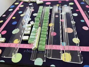 4Pcs Acrylic Magnetic Mahjong Push Racks with Folding Metal Legs <b>Universal</b> Use American Mahjong Accessories - Product Image 2