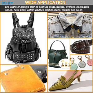 Rivet en cuir à <span class=keywords><strong>double</strong></span> extrémité en bronze ancien avec logo de marque gaufré personnalisé Couture métal laiton/acier rond à <span class=keywords><strong>double</strong></span> tête - Product Image 6