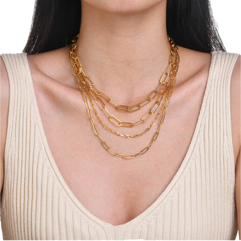 New Trendy 18k Gold Plated Stainless
