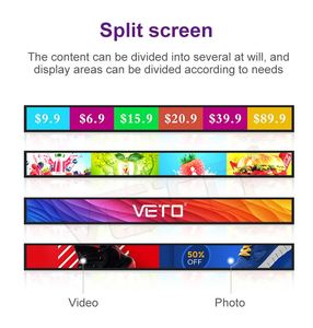 Pantalla LCD VETO Ultra Ancha de 23.1 Pulgadas para Publicidad en Interiores, Pantalla Digital Extensible para Borde de Estante con Sistema Android - Product Image 5