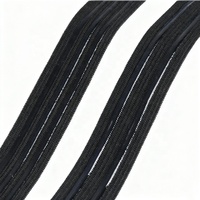 Bande élastique en silicone de 20 mm, noire et blanche, pour vêtements de sport, XHS003