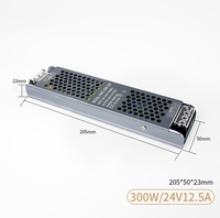 Transformateur d'alimentation LED fin AC 100-240V vers DC 12V 25A / 24V 12.5A 300W, alimentation pour bande LED