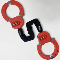 Accessoires de vélo antivol robustes jumeaux serrure à chaîne vélo de sécurité scooter électrique moto menottes serrure avec clés