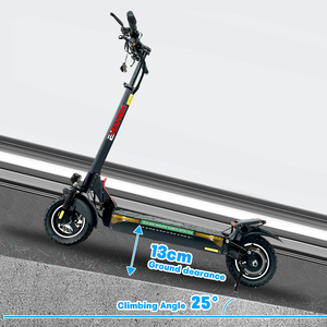 สกู๊ตเตอร์ไฟฟ้าสำหรับผู้ใหญ่ รุ่น USA Warehouse 48V 13AH 800W มอเตอร์หลัง ยางออฟโรดขนาด 10 นิ้ว ระยะทางวิ่ง 30-40 กม. ระบบกันสะเทือนเต็มรูปแบบ - Product Image 4