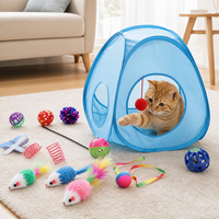 Lot de 24 jouets pour chat, assortiment coloré, pliables, interactifs, pour chatons, pour la poursuite et le saut