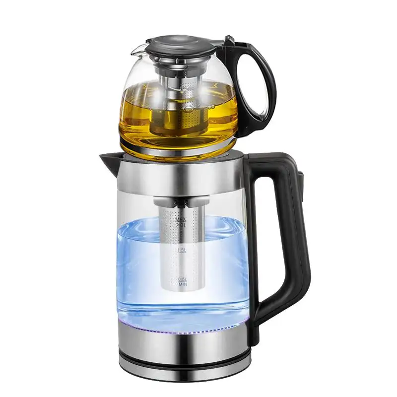 Cuisine appareils électroménagers 1,2 l 1,8 l chaudière rapide eau café pichet à thé bouilloire à thé bouilloire électrique en verre