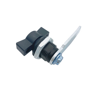 Ms714 Rotary <b>Latch</b> <b>Lock</b> Zinc Alloy Keyless Black Plastic Handle For Cabinet Steel Door Industrial Use - Product Image 1