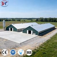 Structure en acier léger préfabriquée pour bâtiments avicoles, construction de fermes avicoles professionnelles, entrepôts et hangars