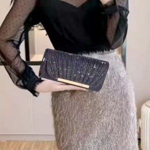 Bolso de hombro para mujer al por mayor, de alta gama, clásico, de diseñador, con solapa, para fiesta, bolso tote de moda para vestido de novia, bolso para mujer - Product Image 5