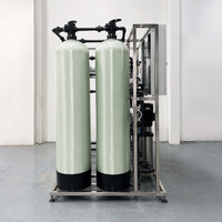 Système adoucisseur d'eau à double réservoir en résine pour cuve sous pression en PRV (fibre de verre), 1000 L/heure, garantie 1 an pour le traitement de l'eau commercial