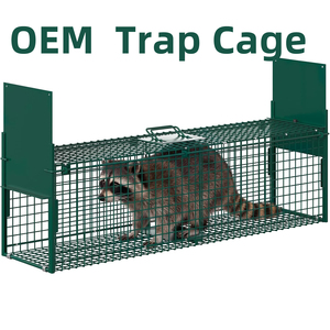 Jaula Trampa Personalizada OEM de 39 Pulgadas, Jaula Trampa Verde, Rescate de Mapaches, Captura de Ratones de Campo, Hurones, Ardillas y Conejos al Aire Libre - Product Image 1