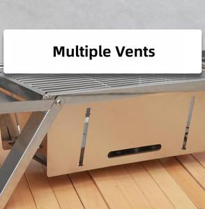 Regalos de Navidad, San Valentín y Halloween Parrillas de Barbacoa Plegables Portátiles de Acero Inoxidable para Carbón para Exteriores - Product Image 5