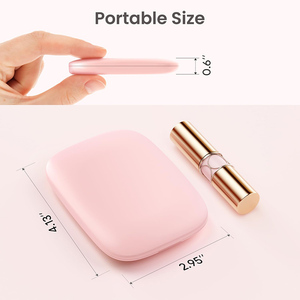 M36 xách tay mini đôi bên nhỏ gọn đèn Led Túi gương mỹ phẩm với 3x <span class=keywords><strong>Magnifying</strong></span> - Product Image 4