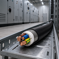 Câble d'alimentation en cuivre blindé à tresse métallique isolé XLPE LSZH basse tension 0,6/1 kV pour la distribution industrielle souterraine