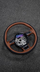 Volante Deportivo de Cuero Completo para Audi <span class=keywords><strong>S1</strong></span> S3 S4 S5 RS3 RS4 RS5 RS6 RS7 A7 C6 C7 C8 B8 B8.5 B9 TT R8 - Product Image 2