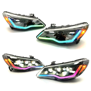 Faro LED RGB Modificado con Luz Diurna y Señales de Giro de 3 Lentes para Honda Civic FD2 8ª Generación 05-12 - Product Image 1