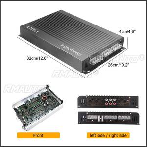 เครื่องขยายเสียงรถยนต์ 12V 7900W 4 แชนแนล เครื่องเสียงรถยนต์ทรงพลัง ซับวูฟเฟอร์ อลูมิเนียมอัลลอยด์ เครื่องขยายเสียงสเตอริโอในรถยนต์ - Product Image 6