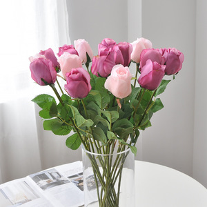 H- 050 CALLA rosas de tacto real ramo de rosas de terciopelo artificial ramo de rosas de tacto real decoración de la boda - Product Image 6