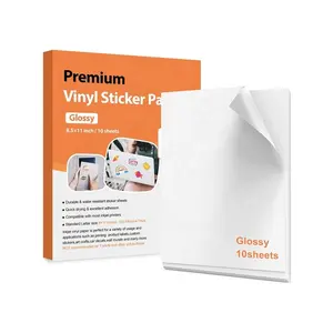 KYW A4 Shipping Waterproof Printable Vinyl Self Adhesive A4 Sheets Size White Label Sticker Paper