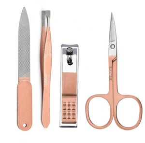 Set de <span class=keywords><strong>Manicura</strong></span> <span class=keywords><strong>y</strong></span> <span class=keywords><strong>Pedicura</strong></span> Estilo Japonés, 4 Piezas, Acero al Carbono, con Bolsa de PU, Duradero, para Regalos Promocionales - Product Image 6