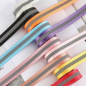 สายรัดโพลีเอสเตอร์สะท้อนแสงแบบมองเห็นได้ชัดเจน ขนาด 1.2 ซม. 1.5 ซม. สายสะท้อนแสง 5 เส้น - Product Image 2