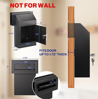 Boîte à colis murale en acier noir robuste personnalisable, verrouillable, pour la livraison sécurisée de colis