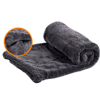 Serviettes de séchage pour lavage de voiture en microfibre torsadée double face 1200 g/m² de haute qualité, vente en gros OEM