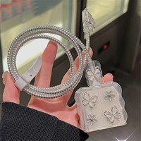 Funda Protectora Transparente Brillante con Lazo para Cargador de Celular, Protector de Cable Láser para Apple iPhone 18/20W