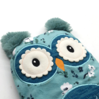 Coussin chauffant doux et confortable de la série Animal Sac chauffant réutilisable au micro-ondes avec couverture de hibou mignon pour le soulagement de la douleur