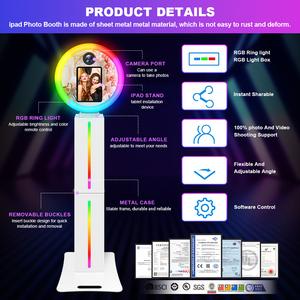 เครื่องถ่ายภาพเซลฟี่แบบดิจิตอล DSLR พร้อมหน้าจอสัมผัส LED ขนาด 9.7 10.2 10.5 นิ้ว ใช้ได้กับ iPad พร้อมแฟลชดิจิตอล DSLR สำหรับงานปาร์ตี้ - Product Image 3
