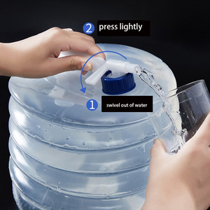 Vente en gros de seaux pliables 3L 5L 10L 15L pour pique-nique en plein air, voyage en voiture, stockage d'eau portable - Product Image 2