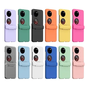 מחיר זול עבור טלפון כיס Huawei P50 מחשב עור צבעוני מרגיש משולב מתקפל טלפון אמצע פיר מלא נרתיק מגן מלא