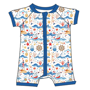 Combinaison bébé à imprimé grenouille mignon, fermeture éclair bidirectionnelle, en fibre de bambou, douce et respirante, vêtements de nuit pour nourrissons - Product Image 2