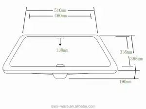 CUPC wastafel Undermount, bak cuci tangan keramik putih persegi panjang 20 "x 15" untuk kamar mandi