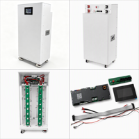 Batterie de stockage d'énergie domestique au phosphate de fer et de lithium 48V 314Ah, 15KWh, avec roues, station d'énergie solaire pour réseau électrique domestique